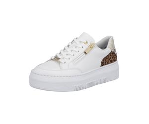 Plateausneaker RIEKER "Rieker Sneaker Glattleder", Damen, Gr. 40, weiß, Glattleder, Schuhe Plateausneaker (67281912-40) weiß