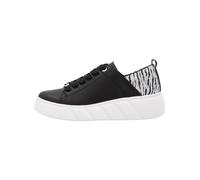 Plateausneaker RIEKER "Rieker Sneaker Glattleder", Damen, Gr. 41, schwarz (schwarz, weiß), Glattleder, Schuhe Plateausneaker (45039453-41)