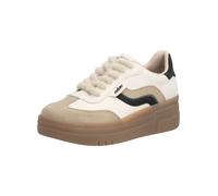 Plateausneaker RIEKER "Rieker Sneaker Lederimitat", Damen, Gr. 41, beige (weiß, beige), Lederimitat, Schuhe Plateausneaker (76688446-41) weiß, beige