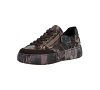 Plateausneaker RIEKER "Rieker Sneaker Lederimitat/Textil", Damen, Gr. 41, braun (schwarz kombi), Lederimitat, Textil, Schuhe Plateausneaker (26602163-41) schwarz kombi