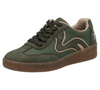 Plateausneaker RIEKER SPORT, Damen, Gr. 40, grün (oliv), Lederimitat, Schuhe Plateausneaker, Freizeitschuh, Halbschuh, Schnürschuh in veganer Verarbeitung (89985960-40) oliv