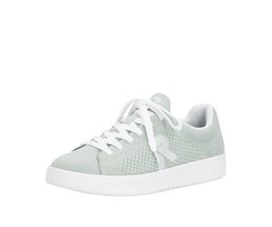 Plateausneaker RIEKER SPORT, Damen, Gr. 43, grün (mint), Textil, unifarben, Schuhe Plateausneaker, Slip-on Sneaker, Halbschuh, Freizeitsneaker mit aufgesetzter Schnürung (75088020-43) mint