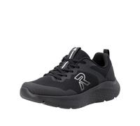 Plateausneaker RIEKER SPORT, Herren, Gr. 42, schwarz, Textil, Schuhe Plateausneaker, Sport-Sneaker, Halbschuh, Schnürschuh, Freizeitschuh mit Plateau (98190007-42) schwarz