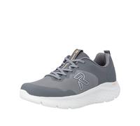 Plateausneaker RIEKER SPORT, Herren, Gr. 43, grau, Textil, Schuhe Plateausneaker, Sport-Sneaker, Halbschuh, Schnürschuh, Freizeitschuh mit Plateau (38268327-43) grau