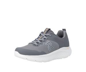 Plateausneaker RIEKER SPORT, Herren, Gr. 45, grau, Textil, Schuhe Plateausneaker, Sport-Sneaker, Halbschuh, Schnürschuh, Freizeitschuh mit Plateau (38268327-45) grau