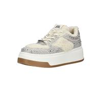 Plateausneaker STEVE MADDEN "STEVE MADDEN Sneaker Lederimitat/Textil", Damen, Gr. 38, beige (silber), Lederimitat, Textil, Schuhe Plateausneaker (82908467-38) silber