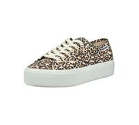 Plateausneaker SUPERGA "Superga Sneaker Baumwolle", Damen, Gr. 39, braun (leopard), Textil, Schuhe Plateausneaker (63238028-39) leopard