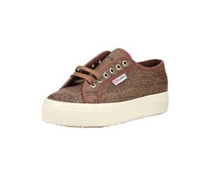 Plateausneaker SUPERGA "Superga Sneaker Textil", Damen, Gr. 38, braun, Textil, Schuhe Plateausneaker (97959326-38) braun