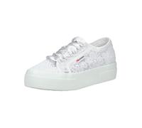 Plateausneaker SUPERGA "Superga Sneaker Textil", Damen, Gr. 40, weiß (weiß, weiß), Textil, Schuhe Plateausneaker (41364842-40) weiß, weiß