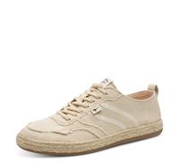 Plateausneaker TAMARIS, Damen, Gr. 37, creme, Textil, Basic, Schuhe Plateausneaker, Freizeitschuh, Halbschuh, Schnürschuh mit Juterand (50922147-37) creme