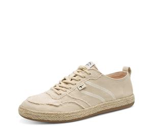 Plateausneaker TAMARIS, Damen, Gr. 38, creme, Textil, Basic, Schuhe Plateausneaker, Freizeitschuh, Halbschuh, Schnürschuh mit Juterand (50922147-38) creme