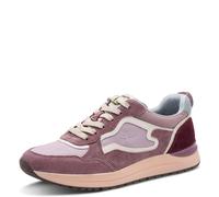 Plateausneaker TAMARIS, Damen, Gr. 38, rosa (rosa kombiniert), Leder, Lederimitat, Textil, kontrastfarbene Details, mehrfarbig, Schuhe Plateausneaker, Freizeitschuh, Halbschuh, Schnürschuh mit Kontras