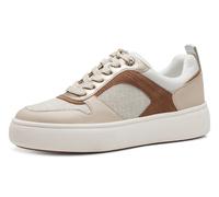 Tamaris Damen Sneaker 1-23735-44 320 Frauen Low Top Leder Schuhe M2373542 beige, Schuhgröße:39 EU