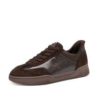 Plateausneaker TAMARIS, Damen, Gr. 39, dunkelbraun glänzend, Leder, Lederimitat, glänzend, Schuhe Plateausneaker, Freizeitschuh, Sneaker mit Plateau und Schnellverschluss (42728362-39) dunkelbraun glä
