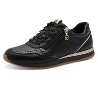 Plateausneaker TAMARIS, Damen, Gr. 41, schwarz (schwarz kombiniert), Lacksynthetik, Lederimitat, glänzend, Schuhe Plateausneaker, Schnürschuh, Freizeitschuh, Halbschuh in veganer Verarbeitung (2036453