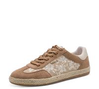 Plateausneaker TAMARIS, Herren, Gr. 42, braun kombiniert, Lederimitat, Textil, geblümt, Schuhe Plateausneaker, Schnürschuh, Halbschuh, Freizeitschuh in veganer Verarbeitung (84127126-42) braun kombini