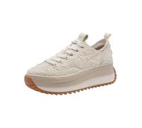 Plateausneaker TAMARIS "Tamaris Sneaker Lederimitat/Textil", Damen, Gr. 41, ivory, Lederimitat, Textil, Schuhe Plateausneaker (43442428-41) ivory