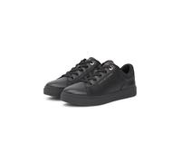 Plateausneaker TOMMY HILFIGER "CASUAL CUPSOLE SNEAKER", Damen, Gr. 42, schwarz, Leder, Schuhe Plateausneaker (61191105-42) schwarz