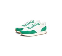 Tommy Hilfiger Women Mix Material Runner FW0FW08950 Low-Top, Weiß (Ancient White/Grey Whisper), 36, White Ancient White Grey Whisper, 36 EU