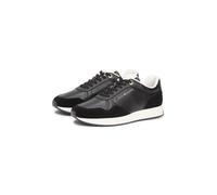 Plateausneaker TOMMY HILFIGER "MONOGRAM MIX MATERIAL RUNNER", Damen, Gr. 41, schwarz, Leder, Schuhe Plateausneaker (24225469-41) schwarz