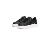 Plateausneaker TOMMY HILFIGER "PATENT PLATFORM SNEAKER", Damen, Gr. 38, schwarz, Nappaleder, Schuhe Plateausneaker, Freizeitschuh, Halbschuh, Schnürschuh mit Ziernähten (69802352-38) schwarz