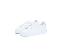 Tommy Hilfiger Damen Th Chic Cupsole Platform Fw0fw09107 Low Top, White (White/Ecru), 40 EU