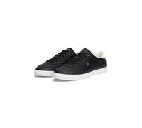 Plateausneaker TOMMY HILFIGER "TH CHIC LOW PROFILE VULC", Damen, Gr. 39, schwarz, Schuhe Plateausneaker, Halbschuh, Schnürschuh, Freizeitschuh mit seitlichem TH-Logo (13829549-39) schwarz