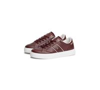 Plateausneaker TOMMY HILFIGER "TH FEMININE CUPSOLE", Damen, Gr. 38, braun (dunkelrot), Leder, Lederimitat, Schuhe Plateausneaker, Freizeitschuh, Halbschuh, Schnürschuh mit seitlicher Applikation (1996