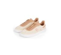 Plateausneaker TOMMY HILFIGER "TH HERITAGE SNEAKER PERF" Gr. 37, bunt (beige, altrosa), Damen, Leder, Textil, Lederimitat, Schuhe, Freizeitschuh, Halbschuh, Schnürschuh mit TH-Logostickerei (83981547-