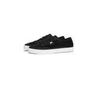Plateausneaker TOMMY HILFIGER "TH OPEN MESH VULC SNEAKER", Damen, Gr. 41, schwarz, Textil, Schuhe Plateausneaker, Freizeitschuh, Halbschuh, Schnürschuh mit Logoflagge (46577648-41) schwarz