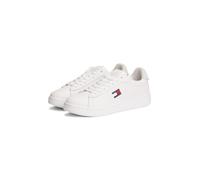 Plateausneaker TOMMY JEANS "ARCHIVE' 98", Damen, Gr. 35, beige (ecru), Nappaleder, Textil, Schuhe Plateausneaker, Freizeitschuh, Halbschuh, Schnürschuh, mit Logoaufnäher an der Zunge (60864650-35) ecr