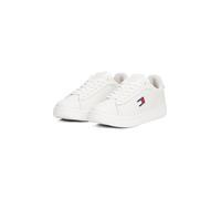 Plateausneaker TOMMY JEANS "ARCHIVE' 98", Damen, Gr. 35, beige (ecru), Nappaleder, Textil, Schuhe Plateausneaker, Freizeitschuh, Halbschuh, Schnürschuh, mit Logoaufnäher an der Zunge (60864650-35) ecr
