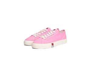 Plateausneaker TOMMY JEANS "ARCHIVE Y2K", Damen, Gr. 39, pink (rosa), Textil, unifarben, Schuhe Plateausneaker, Freizeitschuh, Halbschuh, Schnürer im Retro-Look mit Label im Plateau (28580242-39) rosa