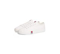 Plateausneaker TOMMY JEANS "ARCHIVE Y2K", Damen, Gr. 40, weiß (ecru), Textil, unifarben, Schuhe Plateausneaker, Freizeitschuh, Halbschuh, Schnürer im Retro-Look mit Label im Plateau (10735812-40) ecru