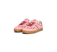 Plateausneaker TOMMY JEANS "THE GREENWICH", Damen, Gr. 41, bunt (rosa, beere), Veloursleder, Schuhe Plateausneaker, Schnürer, Halbschuh, Freizeitschuh mit Kontrastbesatz (28646726-41) rosa, beere