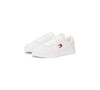 Plateausneaker TOMMY JEANS "THE GREENWICH", Damen, Gr. 42, weiß, Leder, Lederimitat, Schuhe Plateausneaker, Schnürschuh, Halbschuh, Freizeitschuh mit Ziernähten (44320711-42) weiß