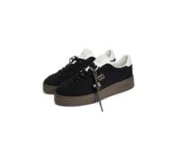Plateausneaker TOMMY JEANS "THE GREENWICH EDGE MAX", Damen, Gr. 38, schwarz, Lederimitat, Veloursleder, Schuhe Plateausneaker, Freizeitschuh, Halbschuh, Schnürer mit Besatz an der Ferse (34839765-38)