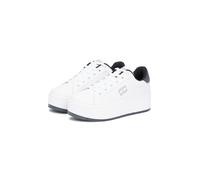 Plateausneaker TOMMY JEANS "TJW FLATFORM ESS MU", Damen, Gr. 35, ecru, schwarz, Leder, Schuhe Plateausneaker (23256153-35) ecru, schwarz