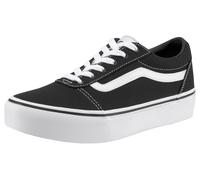 Plateausneaker VANS "Ward Platform", Gr. 31, schwarz-weiß (schwarz, weiß), Textil, Schuhe Skaterschuh Canvassneaker Sneaker low, aus textilem Canvas-Material (56089828-31) schwarz, weiß