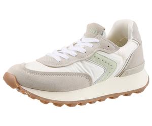 Plateausneaker VERBENAS "CLODETTE TESSALI", Damen, Gr. 40, ivory kombiniert, Leder, Lederimitat, Textil, kontrastfarbene Details, Schuhe Plateausneaker, Freizeitsneaker, Schnürschuh, Halbschuh mit Pro