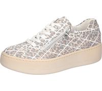 Plateausneaker WALDLÄUFER, Damen, Gr. 7,5 (41), beige, leo, Textil, gemustert, Schuhe Plateausneaker, Schnürschuh, Halbschuh, Freizeitsneaker im Leo-Look (39313117-7,5) beige, leo