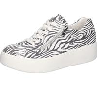 Plateausneaker WALDLÄUFER, Damen, Gr. 8,5 (42,5), schwarz-weiß (schwarz, weiß), Textil, Schuhe Plateausneaker, Schnürschuh, Halbschuh, Freizeitsneaker in trendiger Optik (43853941-8,5) schwarz, weiß