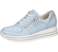Plateausneaker WALDLÄUFER "H-LANA", Damen, Gr. 8 (42), hellblau, Nappaleder, Veloursleder, Schuhe Plateausneaker, Komfortschuh, Halbschuh, Bequemschuh in Komfortweite H (= sehr weit) (70538141-8) hell