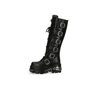 Plateaustiefel NEW ROCK "Plateau Boots M-272-S1", Damen, Gr. 36, Normalschaft, schwarz, Obermaterial: 100% Rindnappaleder CNA., Schuhe, Handgefertigt, Made in Spain (88738931-36) schwarz