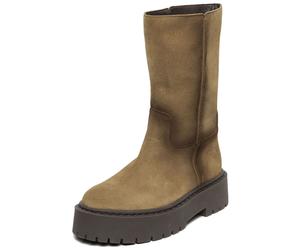 Plateaustiefel STEVE MADDEN "STEVE MADDEN Stiefel Veloursleder", Damen, Gr. 37, braun (taupe), Veloursleder, Schuhe (35706758-37) taupe