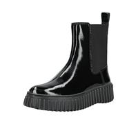 Plateaustiefelette CLARKS "Clarks Stiefelette Leder/Textil", Damen, Gr. 41, schwarz lack, Leder, Textil, Schuhe (77022730-41) schwarz lack