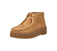 Plateaustiefelette CLARKS "Clarks Stiefelette Nubukleder", Damen, Gr. 37,5, tan, Nubukleder, Schuhe (40192659-37,5) tan