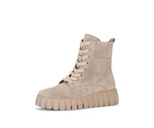 Plateaustiefelette GABOR "Plateau Stiefelette", Damen, Gr. 41, beige, Schuhe (94021867-41) beige