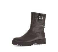 Plateaustiefelette GABOR "Plateau Stiefelette Glattleder", Damen, Gr. 37, braun, Schuhe (97235264-37) braun
