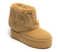 Plateaustiefelette mit Kunstfellfutter - warmer und bequemer Winterschuh